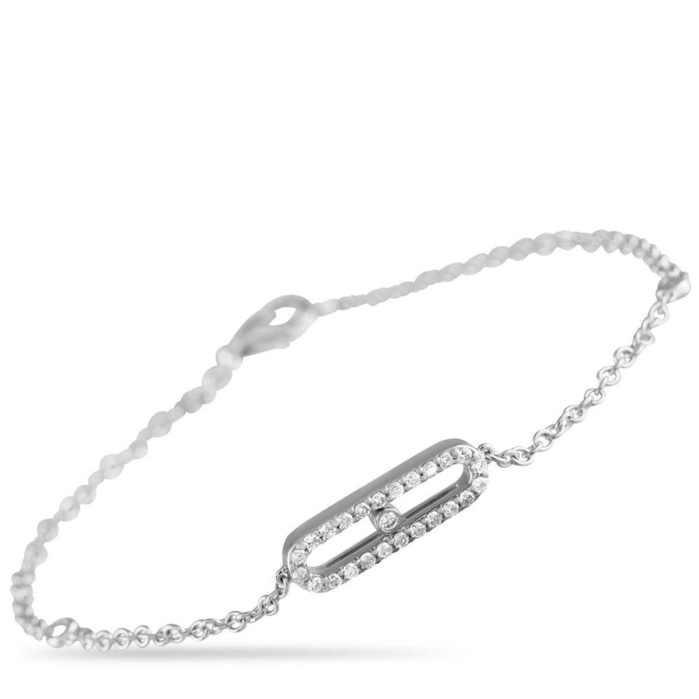 14K WHITE GOLD 0.30CT DIAMOND BRACELET