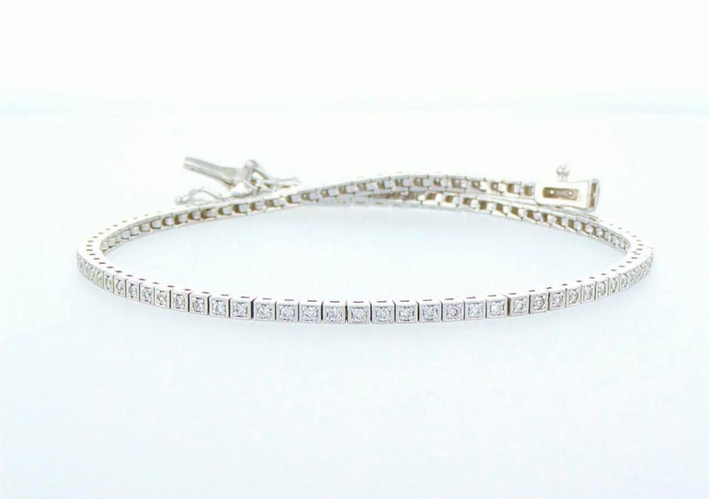 14kt White Gold 0.5 ctw Diamond Tennis Bracelet