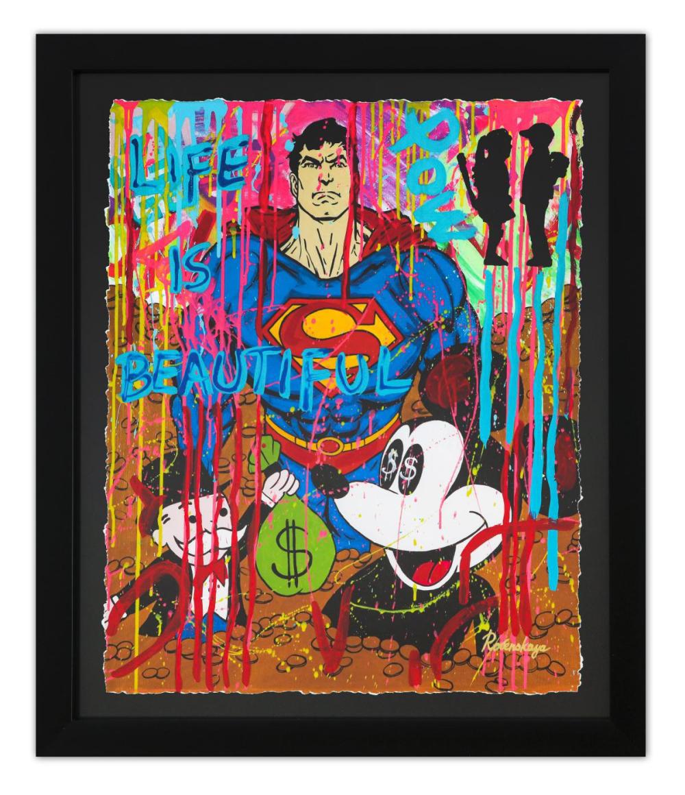 Nastya Rovenskaya- Original Mixed Media on Paper "Return to Glory"