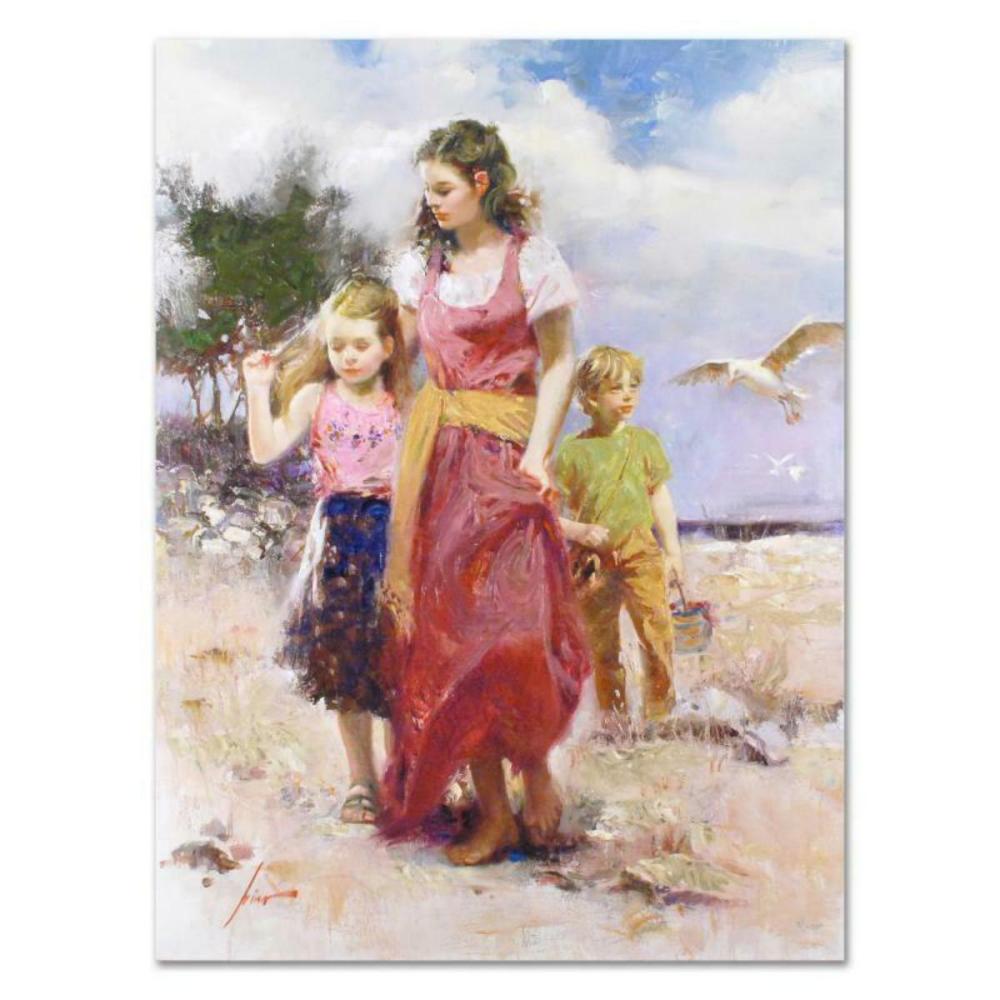 Pino (1939-2010), "Sea Spray" Artist Embellished Limited Edition on Canvas (30" x 40"), Numbered and Hand Signed with Certificate of Authenticity.