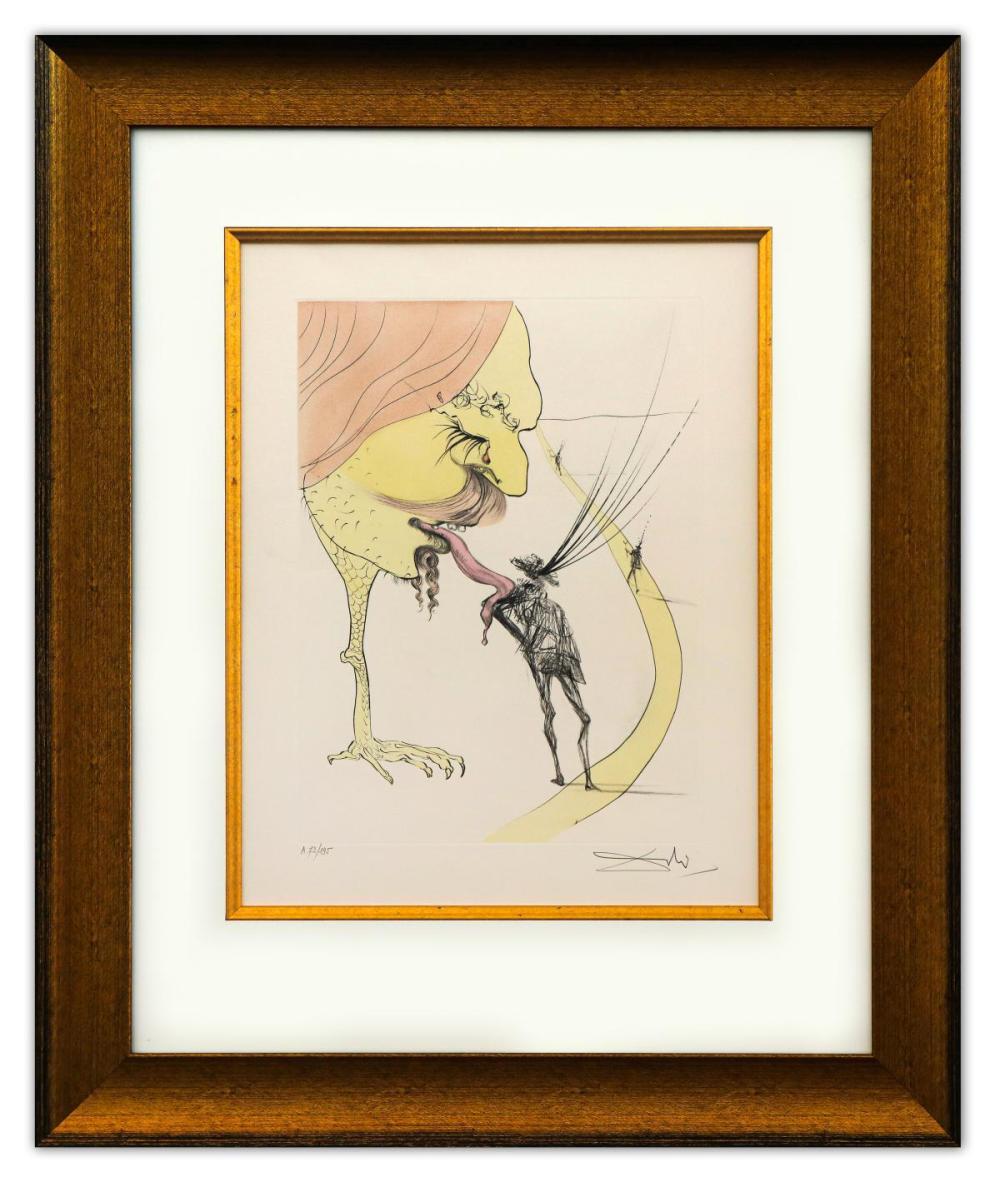 Salvador Dali- Original Lithograph "Picasso: A ticket for Glory"