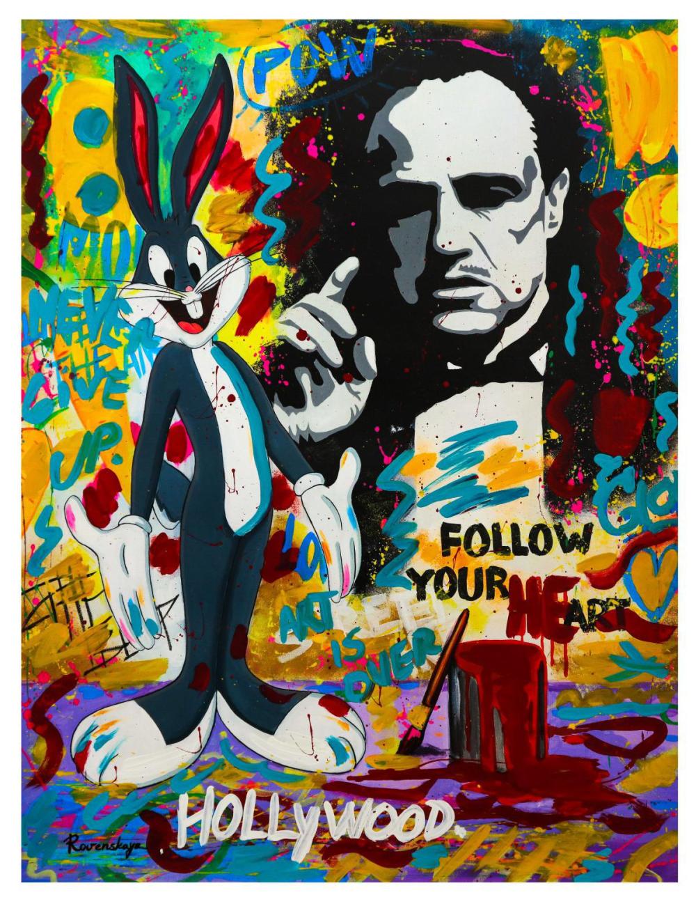Nastya Rovenskaya- Mixed Media "The Godfather"