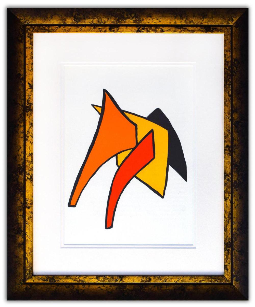 Alexander Calder- Lithograph "DLM141 - Lune jaune et porc qui pique"