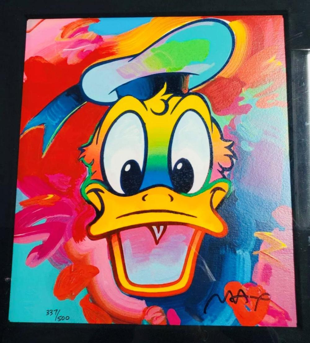 Peter Max DONALD DUCK Limited Edition Silkscreen on Paper