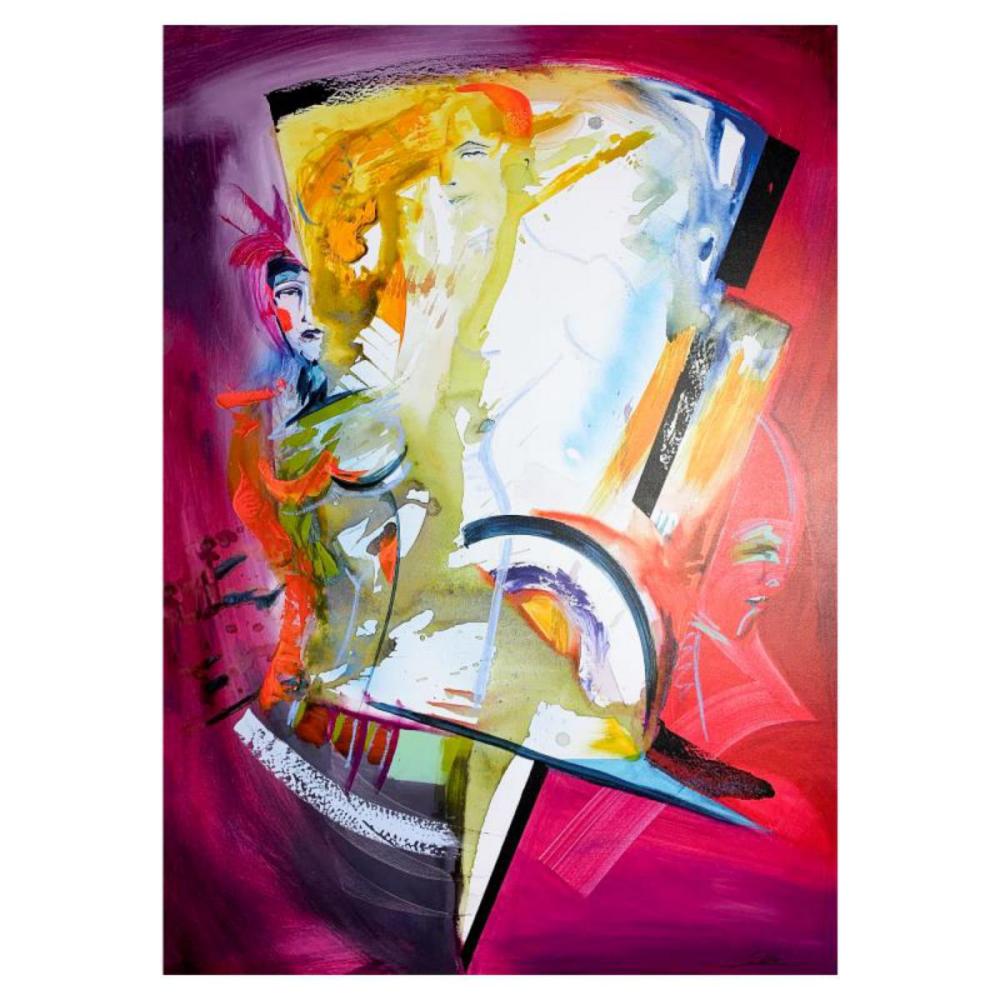Alfred Gockel, "In Erwartung" Hand Signed Limited Edition on Canvas with Letter of Authenticity.