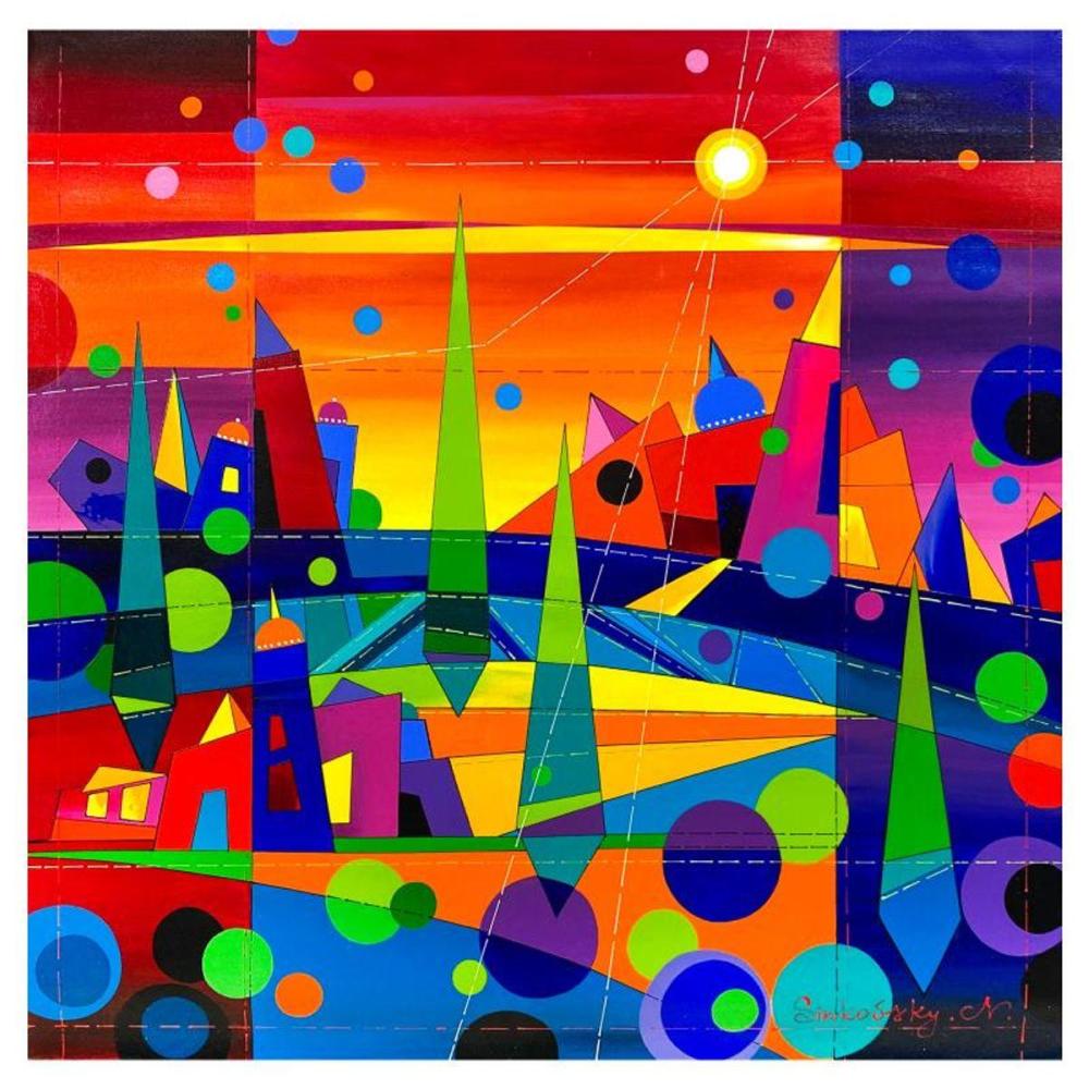 Natalia Sinkovsky, Original Acrylic Painting on Canvas, Hand Signed with Letter of Authenticity