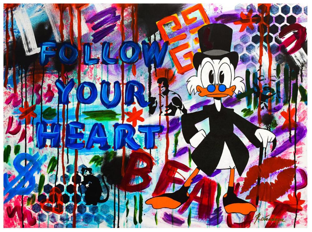 Nastya Rovenskaya- Mixed Media "Follow Your Heart"