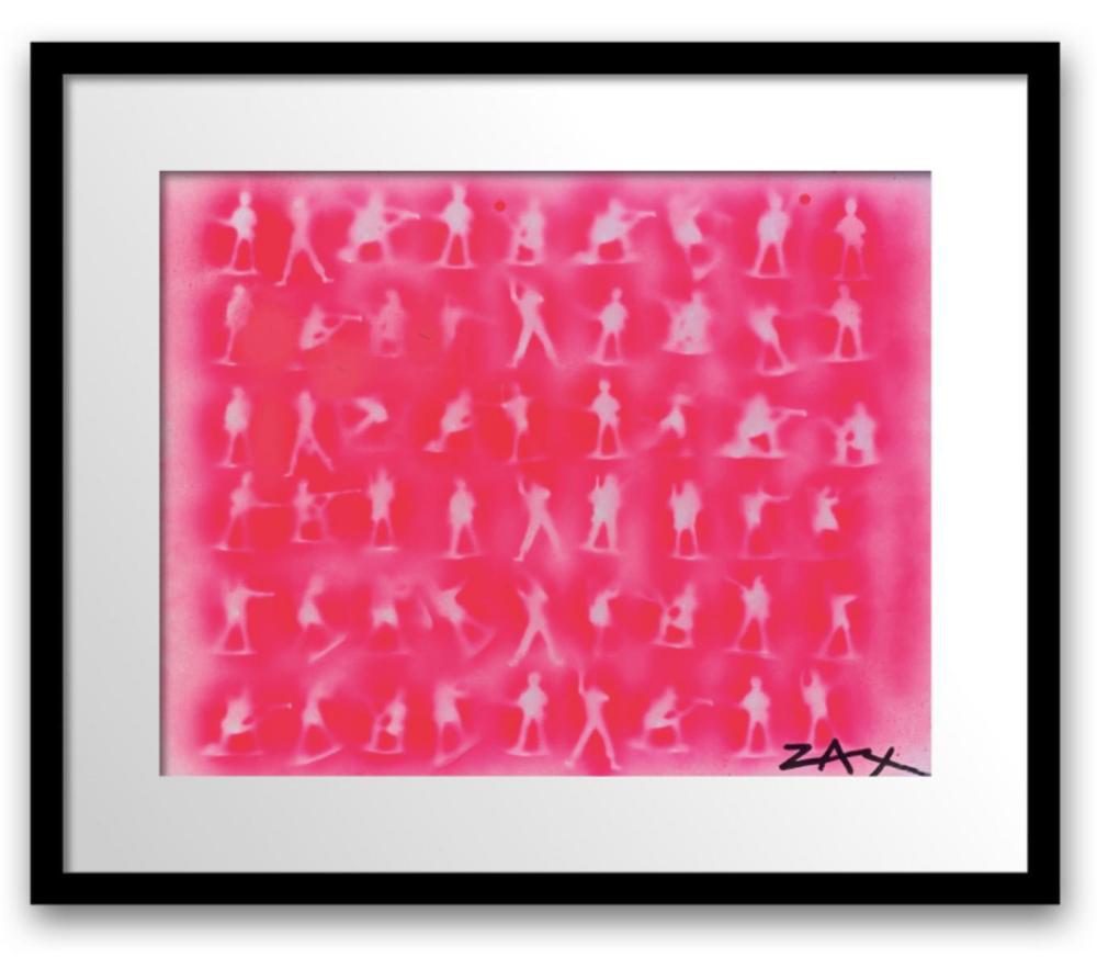 E.M. ZAX Original one of a kind on paper "Soilders"