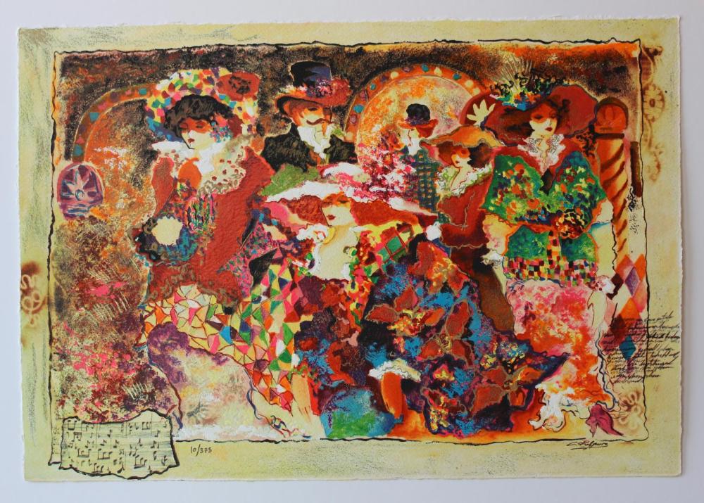 Sergey Kovrigo- Original Serigraph on Paper "Rendezvous"