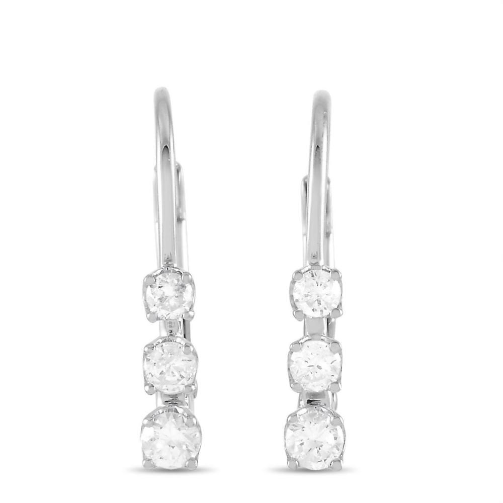 14K WHITE GOLD 0.25CT DIAMOND EARRINGS
