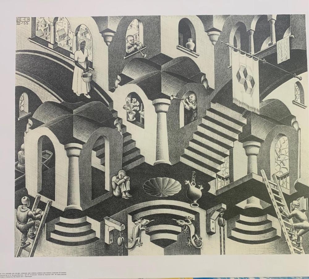 M.C. Escher- Offset Lithograph on paper