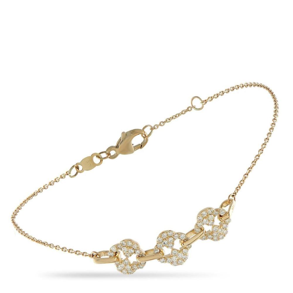 14K YELLOW GOLD 0.40CT DIAMOND BRACELET