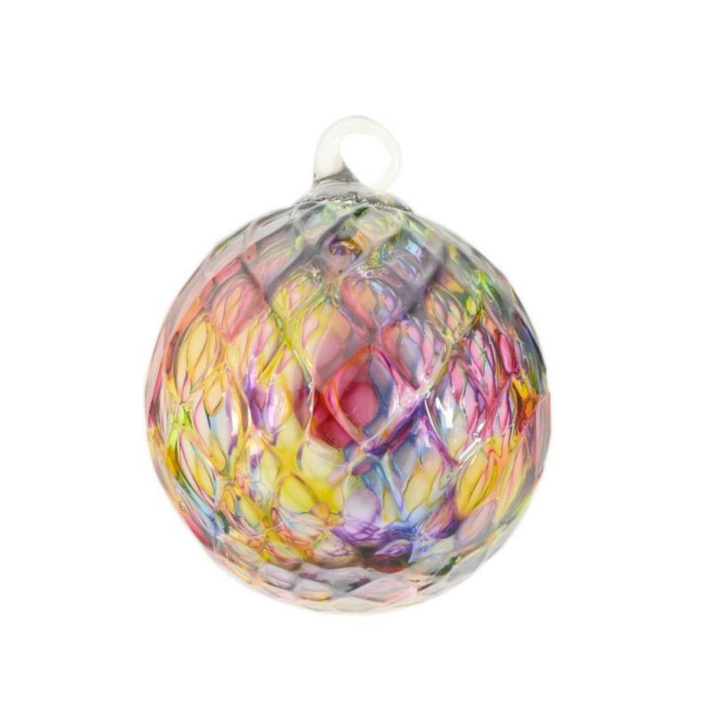 Glass Eye Studios, "Ornament (Rainbow Diamond Facet)" Hand Blown Glass Sculpture (Second).
