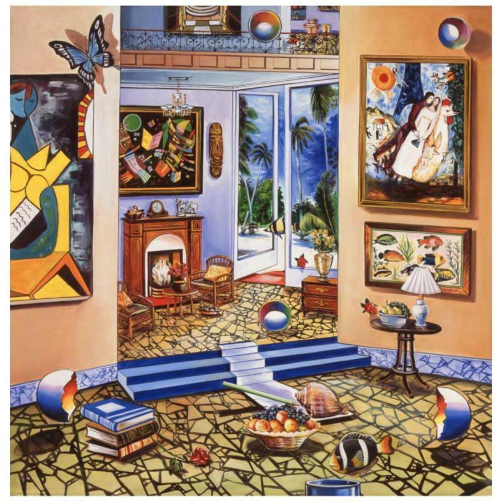 Alexander Astahov, "Story Telling" Hand Signed Limited Edition Giclee on Canvas with Letter of Authenticity.