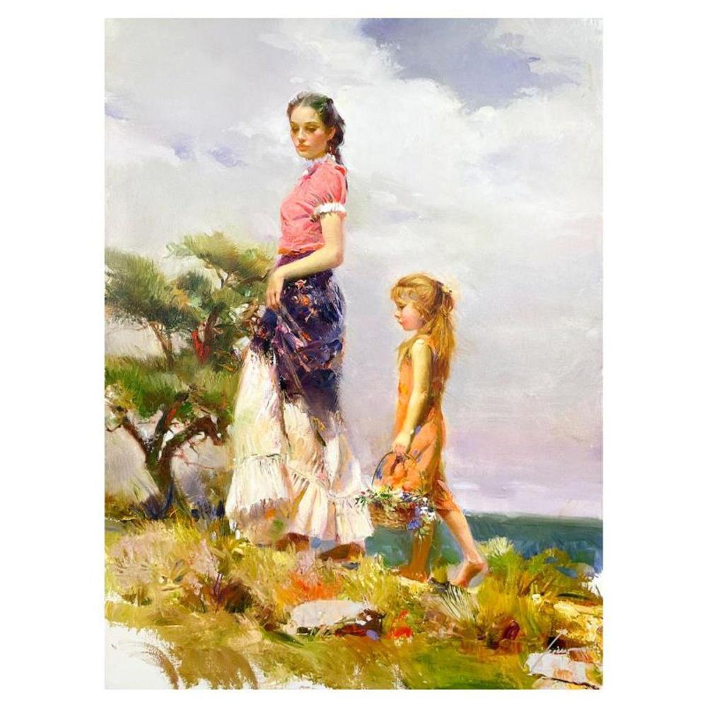 Pino (1939-2010), "Rural Retreat" Limited Edition on Canvas, Numbered and Hand Signed with Certificate of Authenticity.
