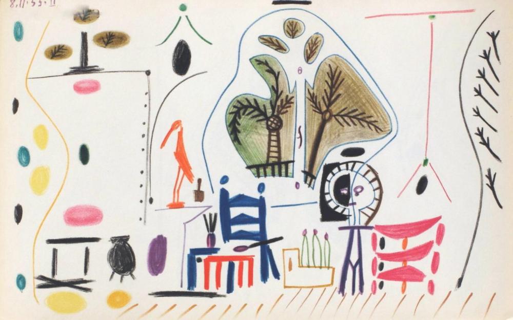 After Pablo Picasso- Lithograph "Carnet de Californie 28"