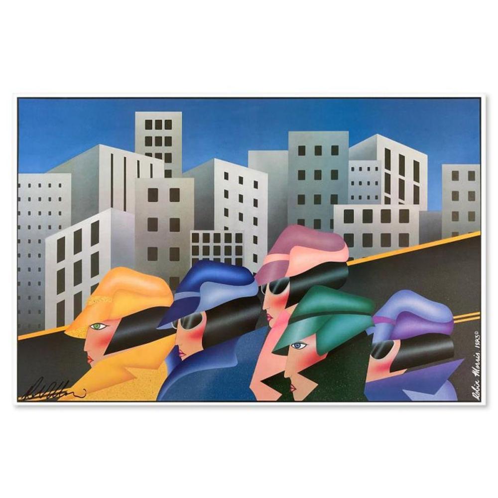 Robin Morris, "The Girls from Great Neck" Limited Edition Lithograph, Numbered and Hand Signed with Letter of Authenticity.