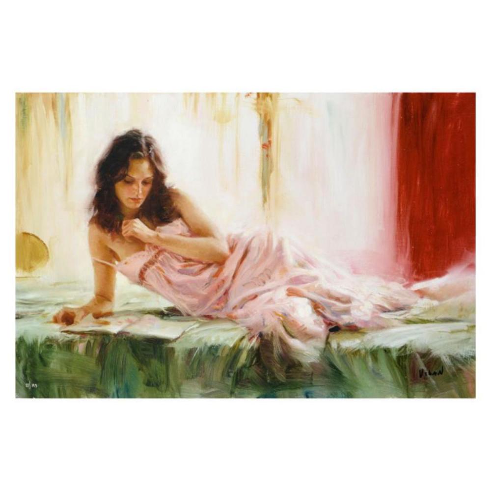 Vidan, "In Repose" Limited Edition on Canvas, Numbered and Hand Signed with Certificate.