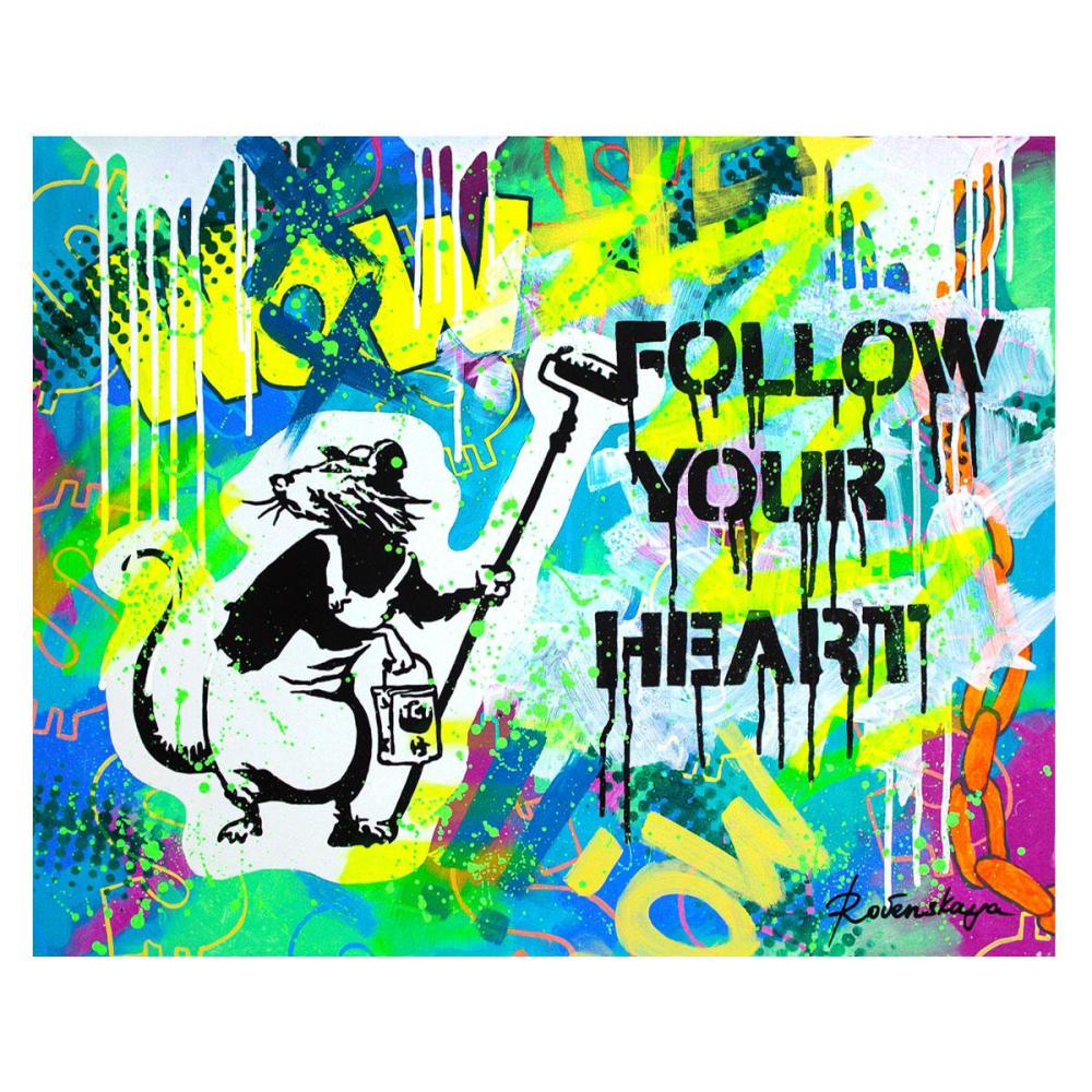 Nastya Rovenskaya- Original Oil on Canvas "Follow Your Heart"