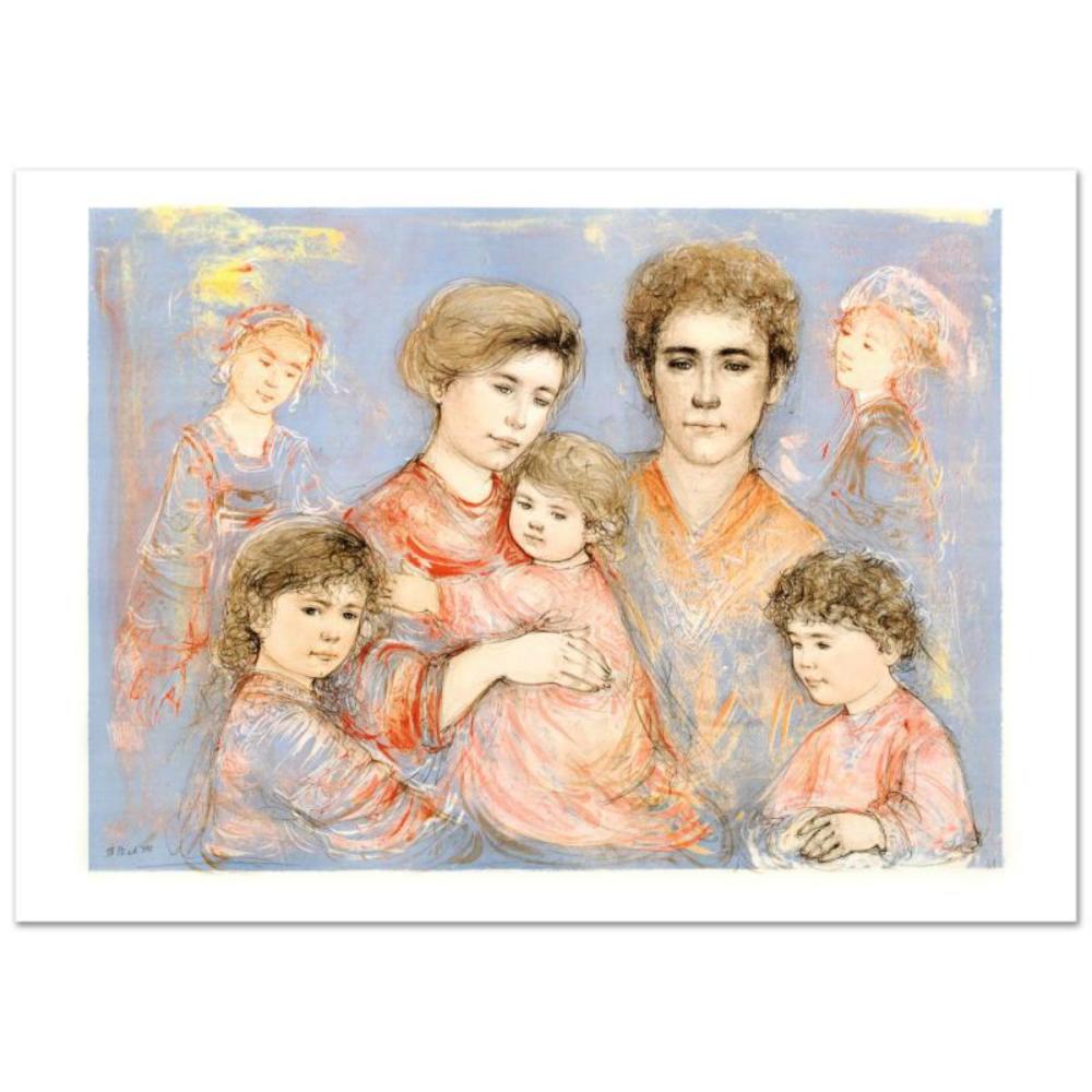 "Michael's Family" Limited Edition Lithograph (36" x 26") by Edna Hibel (1917-2014), Numbered and Hand Signed with Certificate of Authenticity.