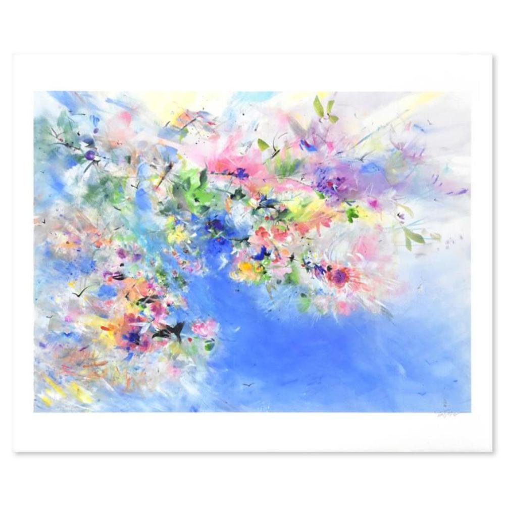 Zoe Mac, "Dragonfly" Limited Edition Lithograph, Numbered and Hand Signed with Letter of Authenticity.