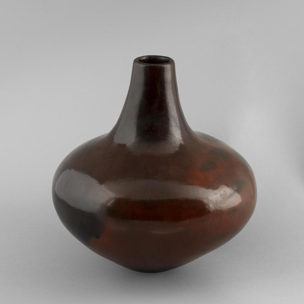Alice Cling, Small Neck Vase with Fire Clouds