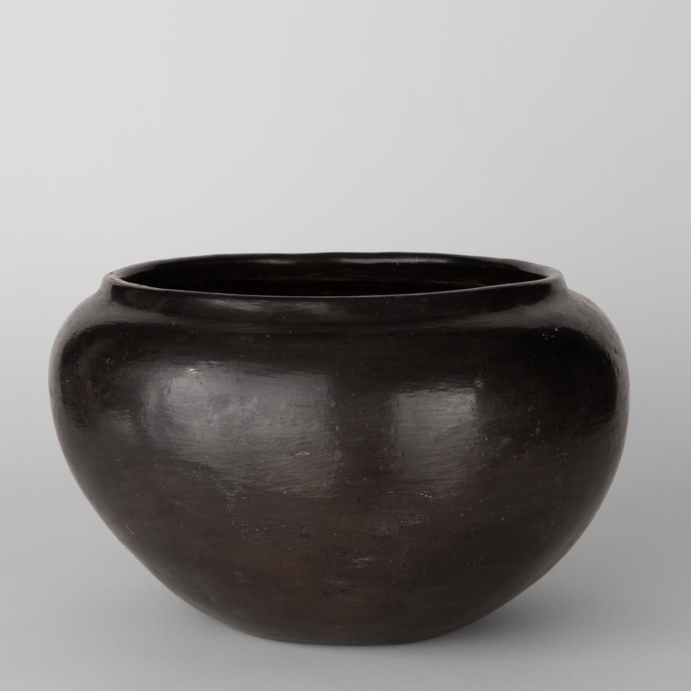 Santa Clara, Blackware Stone Polished Bowl, ca. 1920