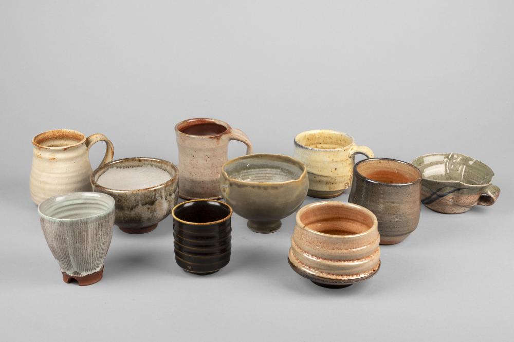 Group of Ten Ceramic Mugs and Bowls
