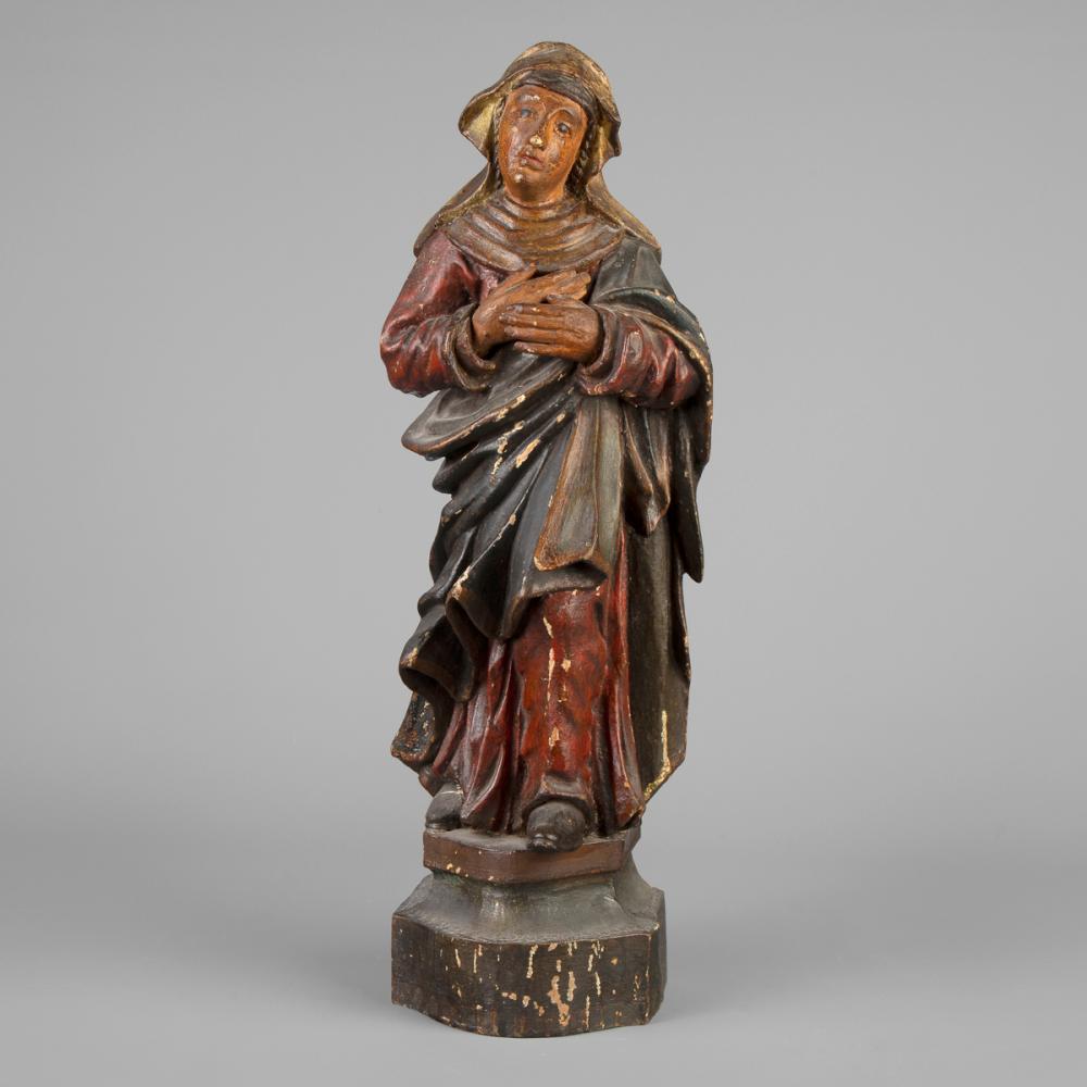 Spanish Colonial, Mexico, Bulto of Female Saint, 19th Century