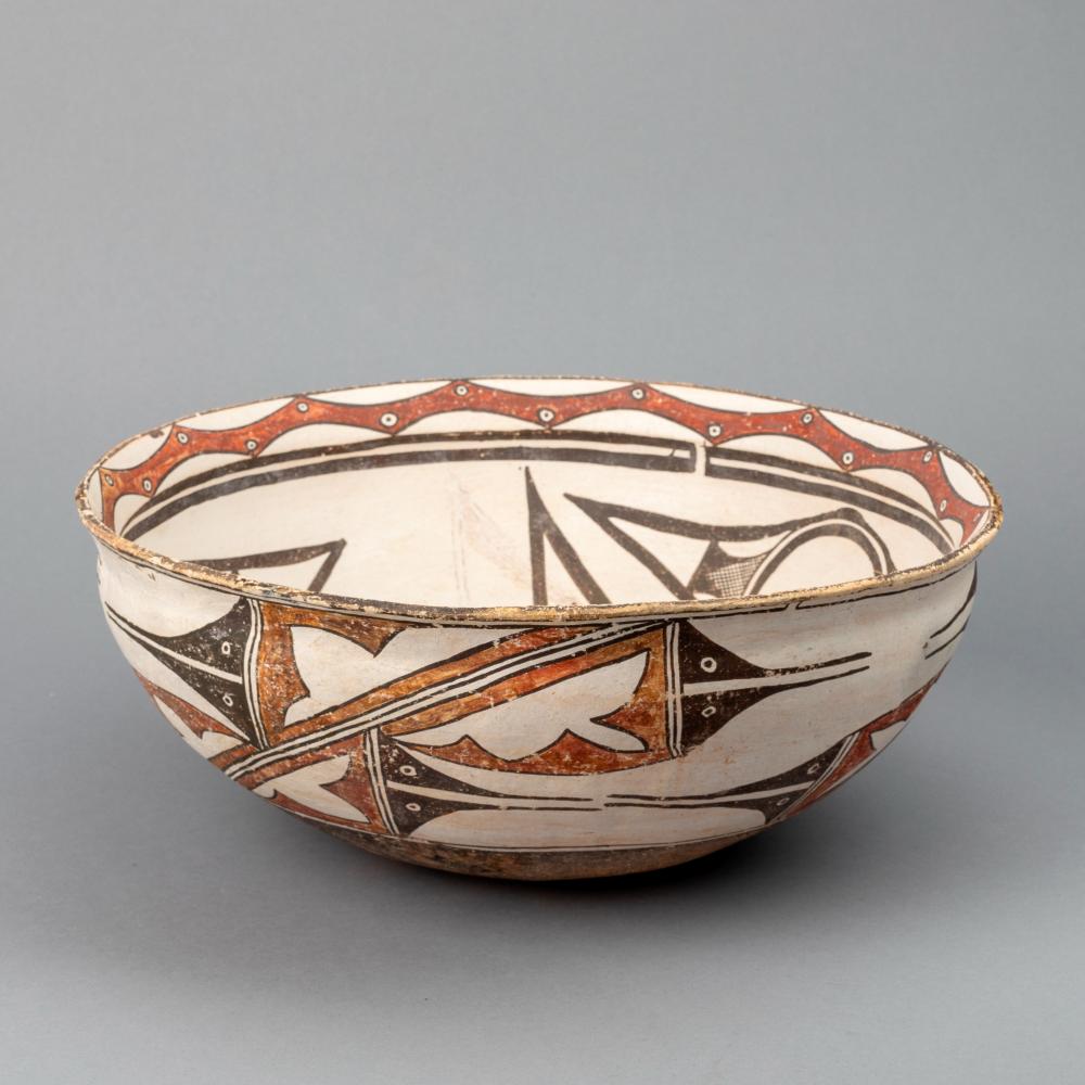 Zuni, Polychrome Dough Bowl, ca. 1880s