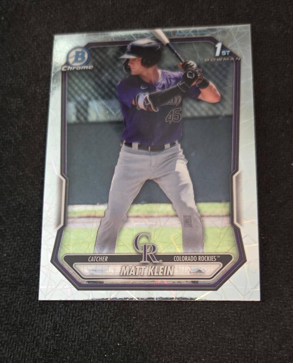 2026 BOWMAN CHROME 1ST MATT KLEIN LASER REFRACTOER