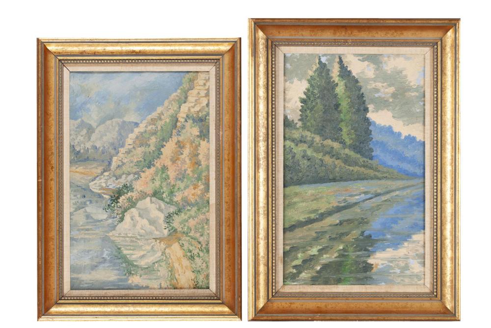 TWO J. QUINLAN (AMERICAN, EARLY 20TH CENTURY) PAINTINGS