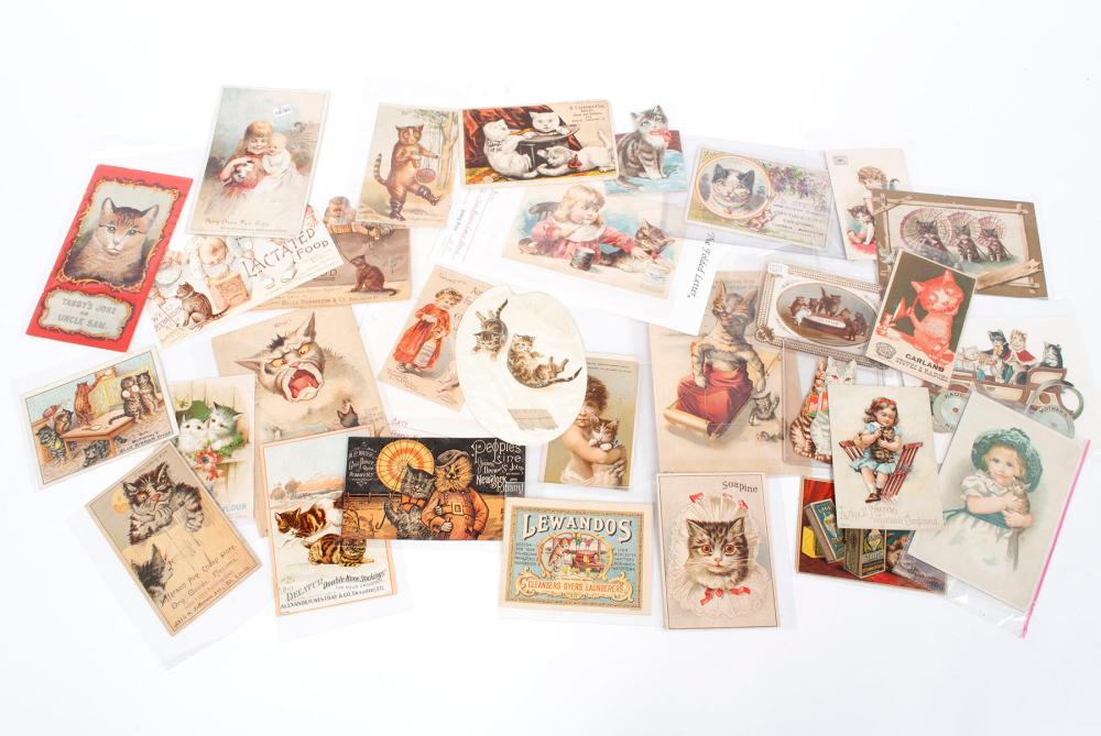 COLLECTION OF CAT CARD ADVERTISEMENTS