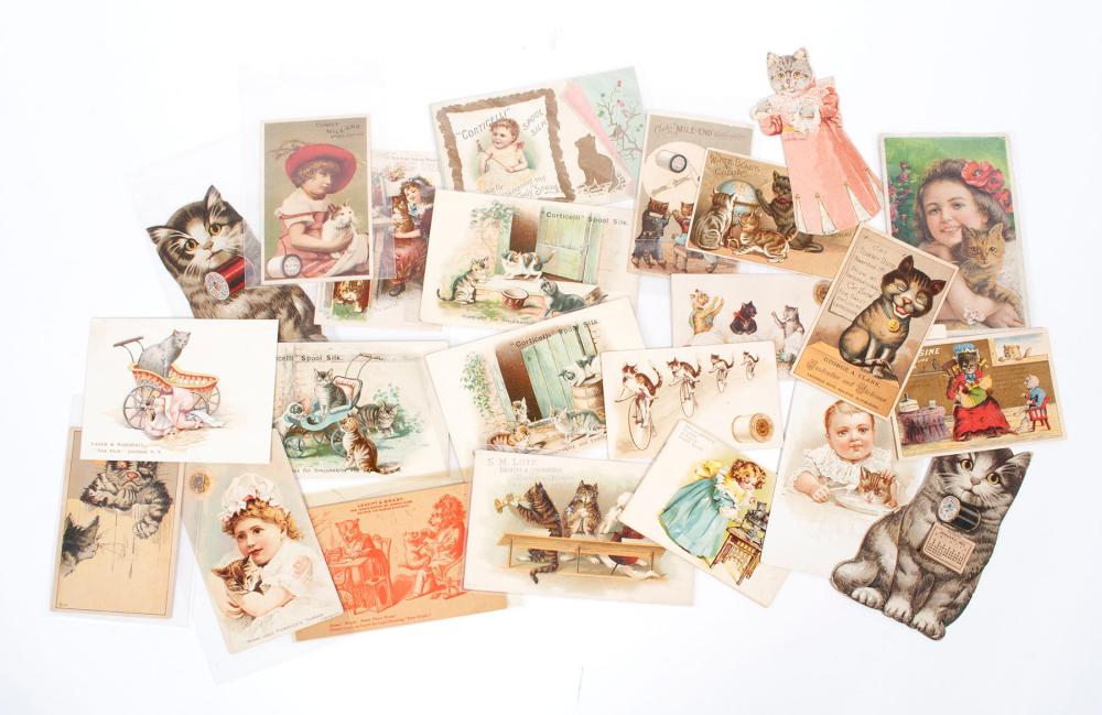SELECTION OF CAT CARD ADVERTISEMENTS