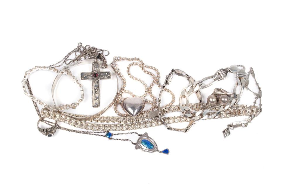 COLLECTION OF STERLING JEWELRY