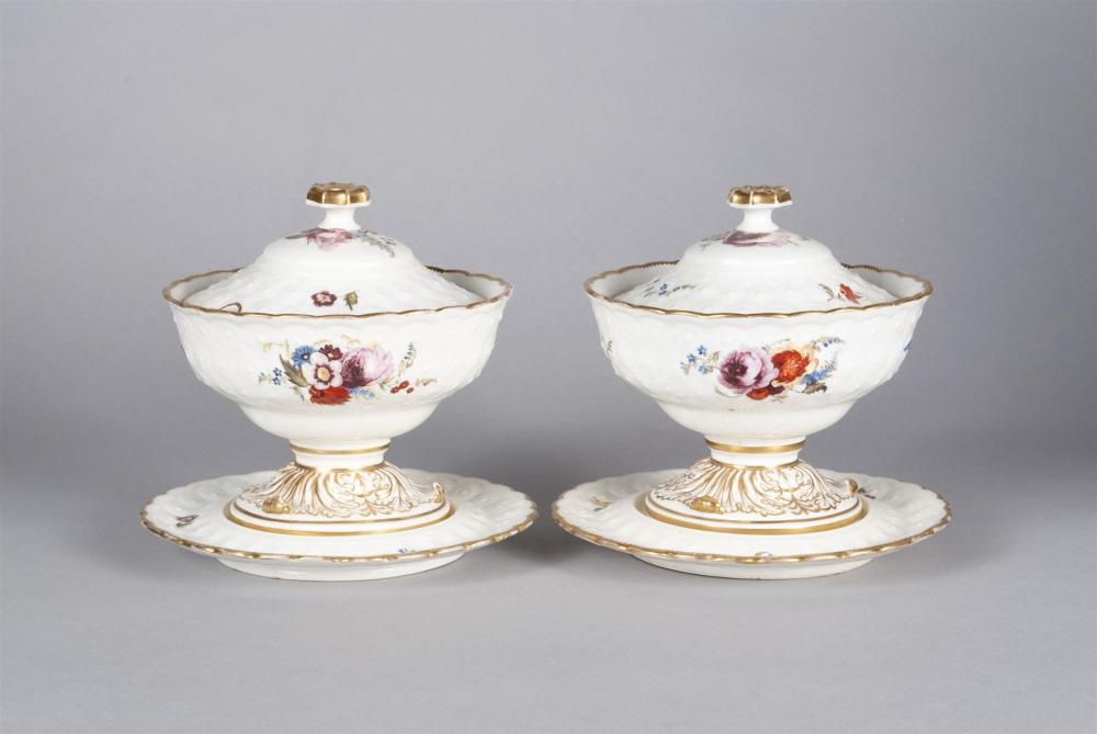 PAIR OF ROYAL CROWN DERBY COMPOTE TUREENS