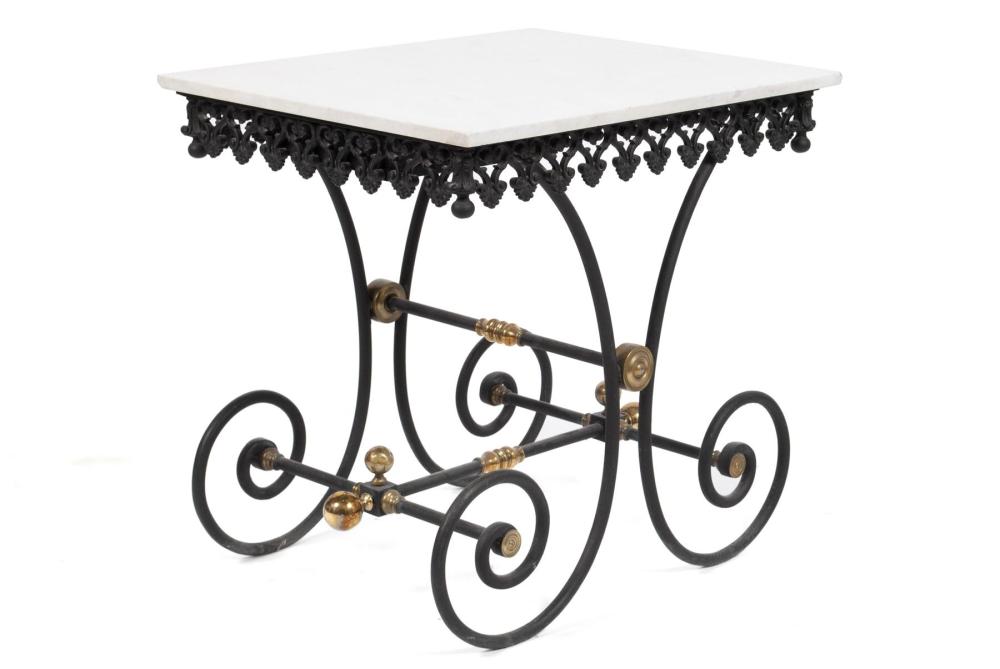 MARBLE TOP BAKER'S TABLE
