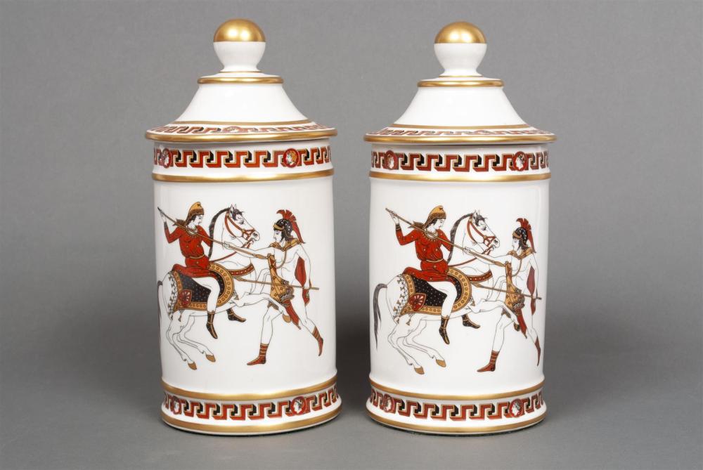 PAIR OF APOTHECARY JARS