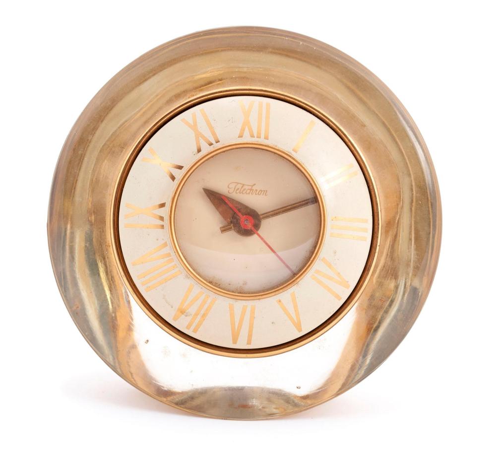 TELECRON GLASS BUBBLE TABLE CLOCK