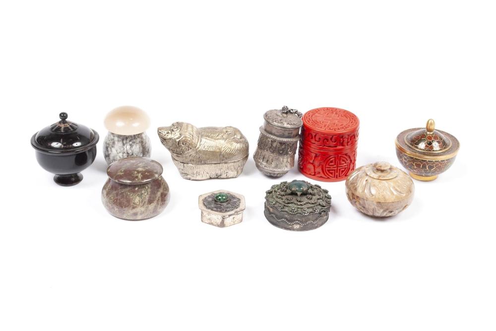 GROUPING OF ASSORTED PILLBOXES