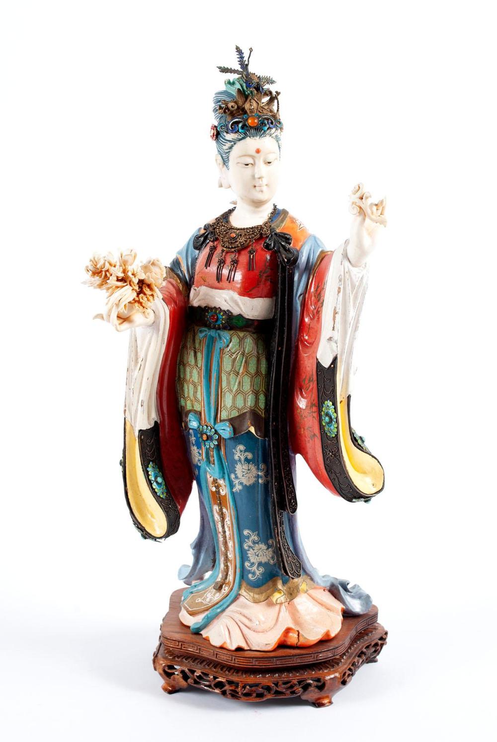 CARVED TIBETAN FIGURE