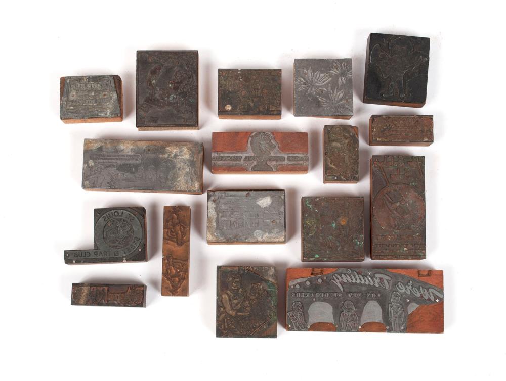 COLLECTION OF INK BLOCK STAMPS