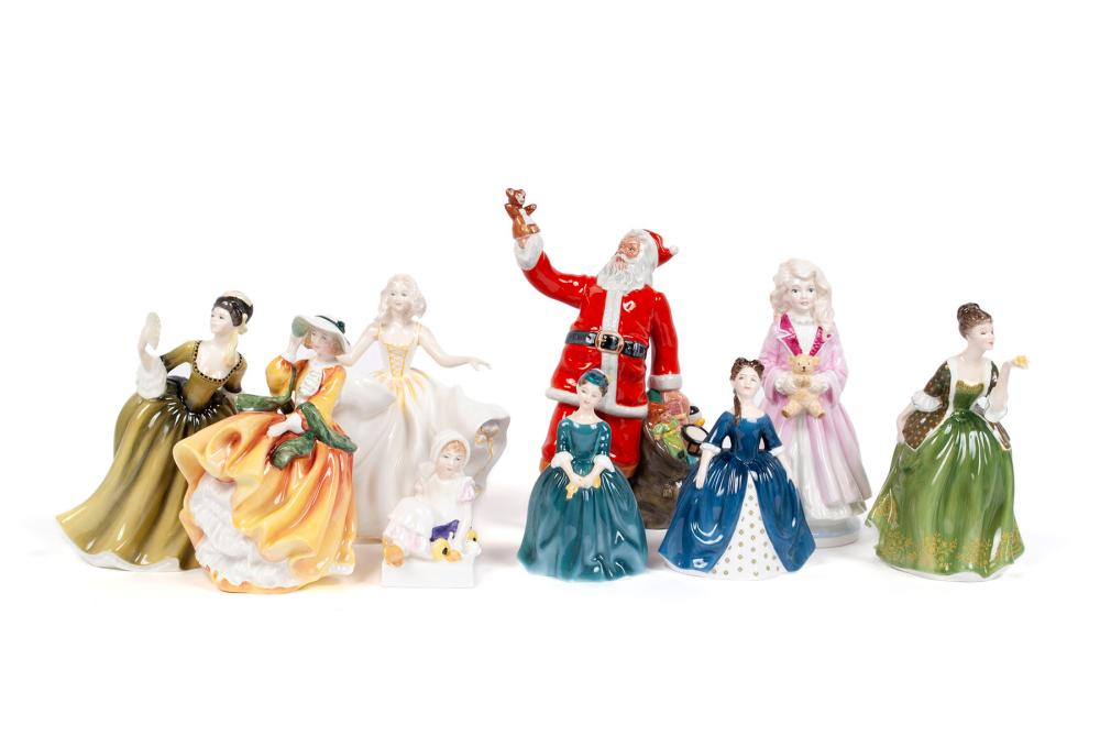 NINE ASSORTED ROYAL DOULTON FIGURES