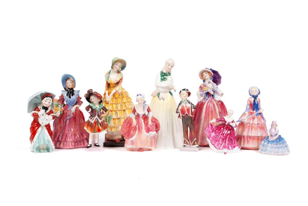 ELEVEN ROYAL DOULTON FIGURES