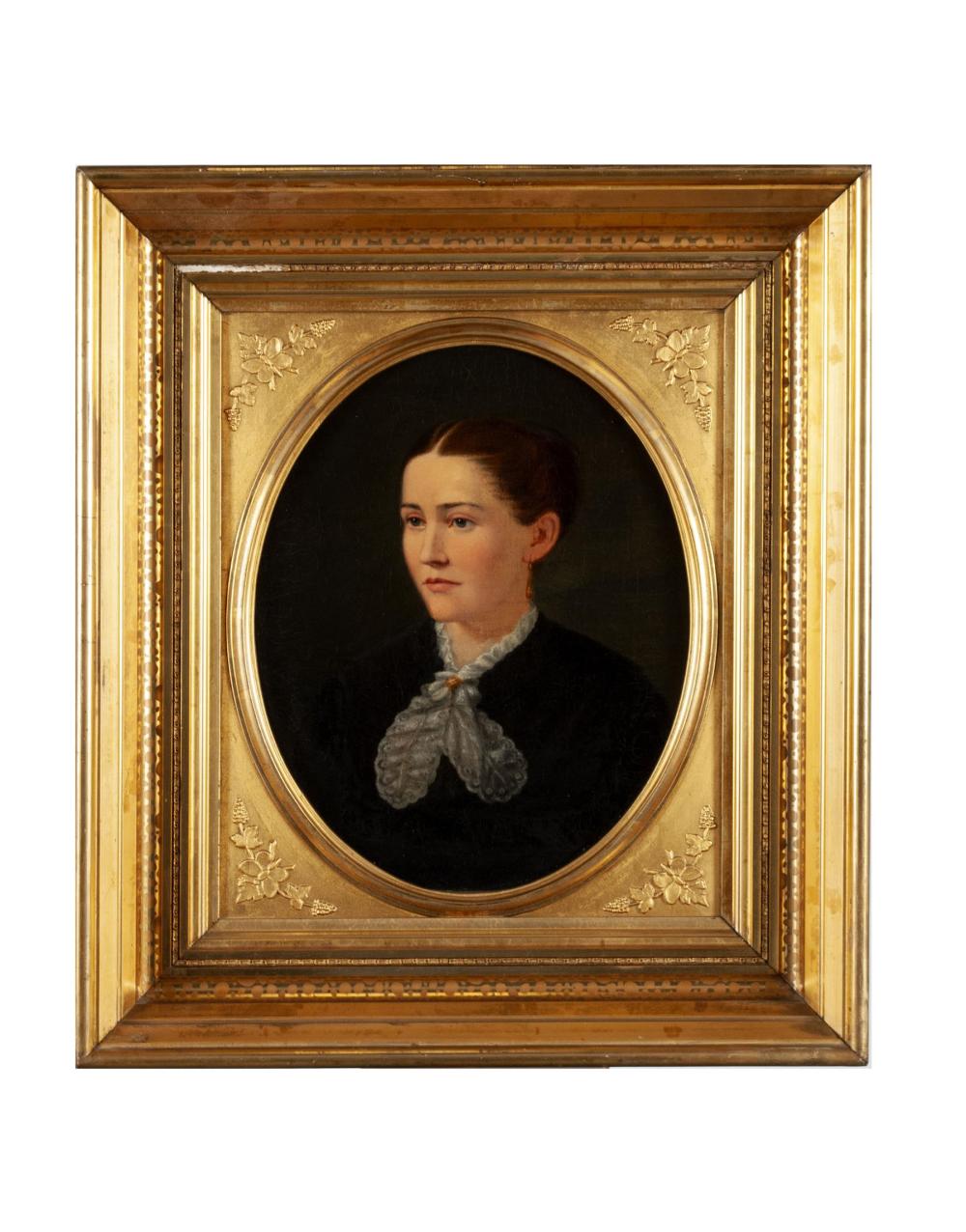 OIL PORTRAIT OF A WOMAN (19TH CENTURY)