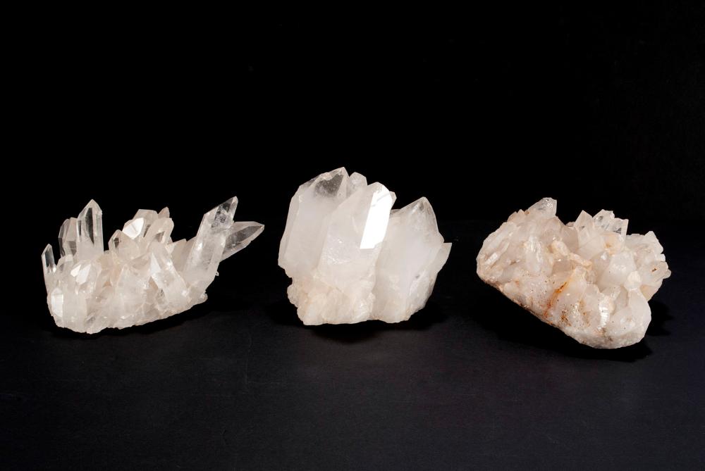 THREE QUARTZ CLUSTERS