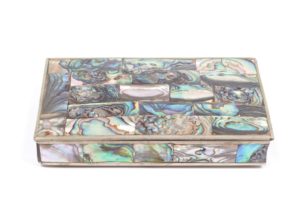 VINTAGE MEXICAN ABALONE TRINKET BOX