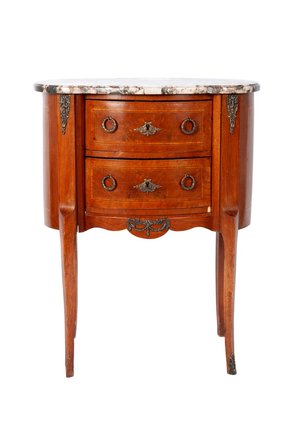 MARBLE TOP SIDE TABLE