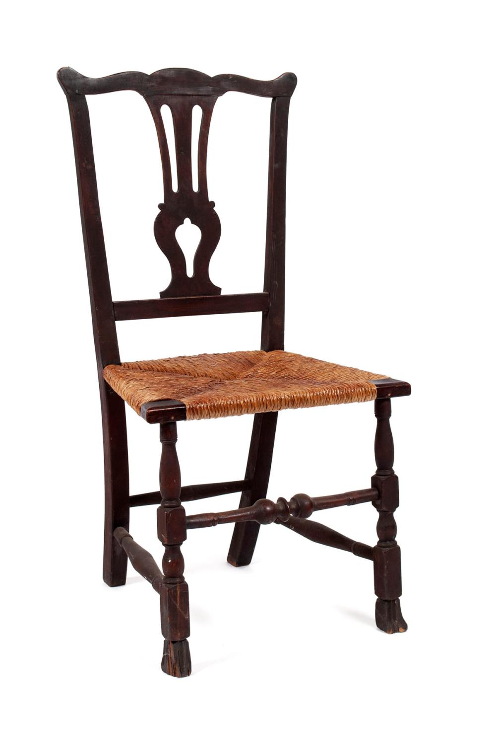 NEW ENGLAND COUNTRY CHIPPENDALE SIDE CHAIR