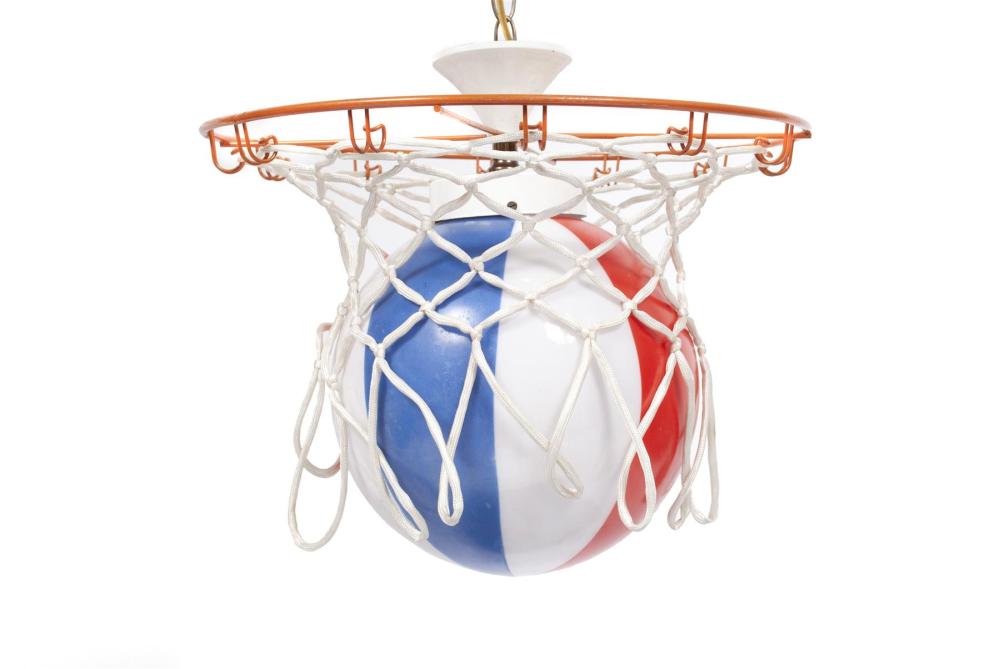 VINTAGE HARLEM GLOBETROTTERS LIGHT FIXTURE